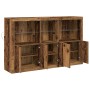 Bufé con Luces LED Madera Vieja 162x37x100 cm Madera Técnica de , Aparadores - Ref: Foro24-3333122, Precio: 243,28 €, Descuen...