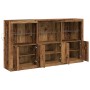 Mueble Auxiliar con Luces LED Madera Vieja 181.5x37x100 cm Madera Tratada de , Aparadores - Ref: Foro24-3333123, Precio: 258,...