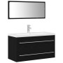 Armario de Lavabo para Baño con Lavabo Incorporado Roble Negro Madera Trabajada | Foro24.es | Tu tienda online para hogar, jardín y más Foro24.es