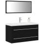 Armario de Lavabo para Baño con Lavabo Incorporado Roble Negro Madera Trabajada | Foro24.es | Tu tienda online para hogar, jardín y más Foro24.es