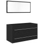 Armario de Lavabo para Baño con Lavabo Incorporado Roble Negro Madera Trabajada | Foro24.es | Tu tienda online para hogar, jardín y más Foro24.es