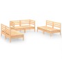 Juego de muebles de jardín 6 piezas madera maciza de pino de vidaXL, Conjuntos de jardín - Ref: Foro24-3082552, Precio: 259,3...