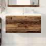 Mueble de lavabo para baño con lavabo integrado, madera reciclada, madera procesada de , Tocadores de baño - Ref: Foro24-3333...