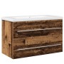 Gabinete de Lavabo de Baño con Lavabo Integrado Madera Vieja Madera Ingenierizada | Foro24.es | Tu tienda online para hogar, jardín y más Foro24.es