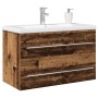 Gabinete de Lavabo de Baño con Lavabo Integrado Madera Vieja Madera Ingenierizada | Foro24.es | Tu tienda online para hogar, jardín y más Foro24.es