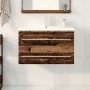 Gabinete de Lavabo de Baño con Lavabo Integrado Madera Vieja Madera Ingenierizada | Foro24.es | Tu tienda online para hogar, jardín y más Foro24.es