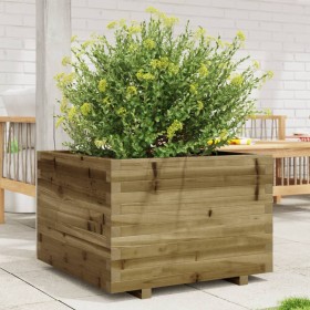Jardinera madera de pino impregnada 70x70x49,5 cm en Macetas y jardineras | Comprar online en Foru.es