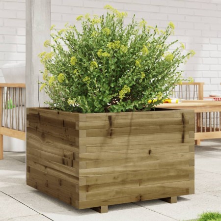Jardinera madera de pino impregnada 70x70x49,5 cm en Macetas y jardineras | Comprar online en Foru.es