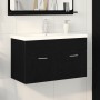 Cabinet de lavabo de baño con lavabo integrado Roble negro Madera | Foro24.es | Tu tienda online para hogar, jardín y más Foro24.es