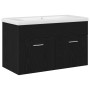 Cabinet de lavabo de baño con lavabo integrado Roble negro Madera | Foro24.es | Tu tienda online para hogar, jardín y más Foro24.es