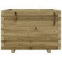 Jardinera madera de pino impregnada 70x70x49,5 cm en Macetas y jardineras | Comprar online en Foru.es