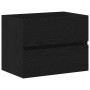 Gabinete para Lavabo con Tazón Integrado Roble Negro MDF, Gabinete para Lavabo Roble Negro 60x38,5x45 cm MDF de , Tocadores d...