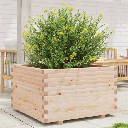 Jardinera madera maciza de pino 80x80x49,5 cm en Macetas y jardineras | Comprar online en Foru.es