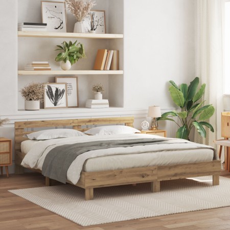 Marco de Cama de Madera Roble Artesanal Madera Maciza de Roble | Foro24.es | Tu tienda online para hogar, jardín y más Foro24.es