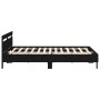 Marco de Cama de Madera Roble Negro Madera Maciza 200 x 200 cm | Foro24.es | Tu tienda online para hogar, jardín y más Foro24.es