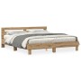 Marco de Cama de Madera Engineered Roble artesanal 180 x 200 cm de , Camas y somieres - Ref: Foro24-3333937, Precio: 122,83 €...