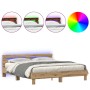 Marco de Cama de Madera Engineered Roble artesanal 180 x 200 cm de , Camas y somieres - Ref: Foro24-3333937, Precio: 122,83 €...