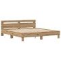 Marco de Cama de Madera Engineered Roble artesanal 180 x 200 cm de , Camas y somieres - Ref: Foro24-3333937, Precio: 122,83 €...
