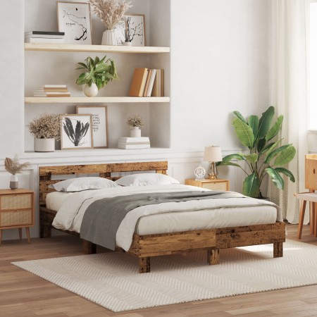 Estructura de cama de madera Madera envejecida de , Camas y somieres - Ref: Foro24-3333939, Precio: 118,50 €, Descuento: %