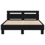 Estructura de cama negra de roble Roble negro Madera maciza de pino | Foro24.es | Tu tienda online para hogar, jardín y más Foro24.es