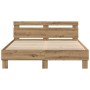 Base de Cama de Roble Roble Artesanal Madera Elaborada 140 x 200 cm | Foro24.es | Tu tienda online para hogar, jardín y más Foro24.es
