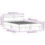 Marco de Cama de Roble Negro Madera de Roble Maciza 140 x 200 cm de , Camas y somieres - Ref: Foro24-3333947, Precio: 134,43 ...