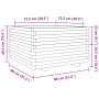 Jardinera madera maciza de pino blanco 80x80x49,5 cm en Macetas y jardineras | Comprar online en Foru.es