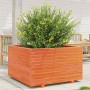 Jardinera madera maciza de pino marrón cera 80x80x49,5 cm en Macetas y jardineras | Comprar online en Foru.es