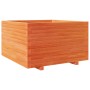Jardinera madera maciza de pino marrón cera 80x80x49,5 cm en Macetas y jardineras | Comprar online en Foru.es