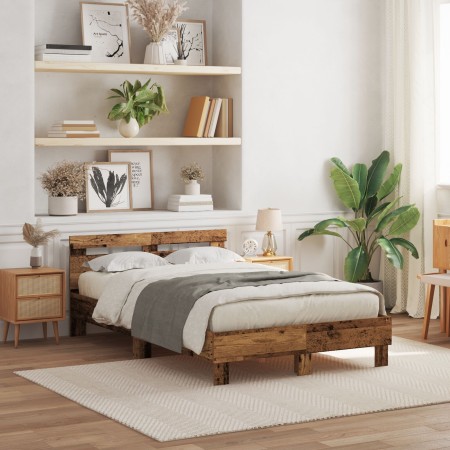 Marco de Cama de Madera Madera Antigua 120 x 190 cm Duradero | Foro24.es | Tu tienda online para hogar, jardín y más Foro24.es