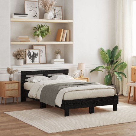 Marco de Cama con Listones Roble Negro Madera Elaborada | Foro24.es | Tu tienda online para hogar, jardín y más Foro24.es