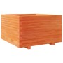 Jardinera madera maciza de pino marrón cera 80x80x49,5 cm en Macetas y jardineras | Comprar online en Foru.es