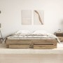 Cama con cajones madera de ingeniería roble artisan 180x200 cm de , Camas y somieres - Ref: Foro24-3333961, Precio: 200,05 €,...