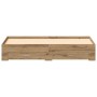 Cama con cajones madera de ingeniería roble artisan 180x200 cm de , Camas y somieres - Ref: Foro24-3333961, Precio: 200,05 €,...