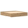 Cama con cajones madera de ingeniería roble artisan 180x200 cm de , Camas y somieres - Ref: Foro24-3333961, Precio: 200,05 €,...