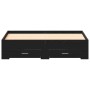 Estructura de cama de con cajones Roble negro Madera 140 x 200 cm de , Camas y somieres - Ref: Foro24-3333968, Precio: 210,46...