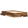 Cama con cajones madera de ingeniería envejecida 120x200 cm de , Camas y somieres - Ref: Foro24-3333969, Precio: 174,34 €, De...