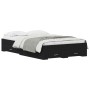 Cama con cajones madera de ingeniería roble negro 120x200 cm de , Camas y somieres - Ref: Foro24-3333971, Precio: 184,53 €, D...