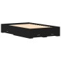 Cama con cajones madera de ingeniería roble negro 120x200 cm de , Camas y somieres - Ref: Foro24-3333971, Precio: 184,53 €, D...