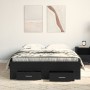 Cama con cajones madera de ingeniería roble negro 120x200 cm de , Camas y somieres - Ref: Foro24-3333971, Precio: 184,53 €, D...