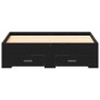 Cama con cajones madera de ingeniería roble negro 120x200 cm de , Camas y somieres - Ref: Foro24-3333971, Precio: 184,53 €, D...