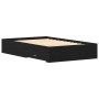 Cama con cajones madera de ingeniería roble negro 120x200 cm de , Camas y somieres - Ref: Foro24-3333971, Precio: 184,53 €, D...
