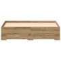 Estructura de Cama con Cajones Roble Artisan Madera Ingenierizada de , Camas y somieres - Ref: Foro24-3333973, Precio: 197,53...