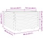 Jardinera madera de pino impregnada 80x80x49,5 cm en Macetas y jardineras | Comprar online en Foru.es