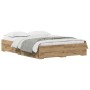 Cama con cajones madera de ingeniería roble artisan 135x190 cm de , Camas y somieres - Ref: Foro24-3333976, Precio: 195,11 €,...