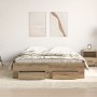 Cama con cajones madera de ingeniería roble artisan 135x190 cm de , Camas y somieres - Ref: Foro24-3333976, Precio: 195,11 €,...