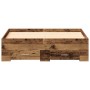 Cama con cajones madera de ingeniería envejecida 120x190 cm de , Camas y somieres - Ref: Foro24-3333978, Precio: 188,31 €, De...