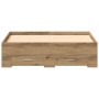 Cama con cajones madera de ingeniería roble artisan 120x190 cm de , Camas y somieres - Ref: Foro24-3333979, Precio: 188,31 €,...