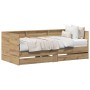 Sofá-cama en roble artesanal Rojo artesanal Madera elaborada de , Camas y somieres - Ref: Foro24-3333985, Precio: 195,21 €, D...
