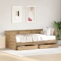 Sofá-cama en roble artesanal Rojo artesanal Madera elaborada de , Camas y somieres - Ref: Foro24-3333985, Precio: 195,21 €, D...